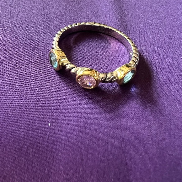 SAVVY CIE JEWELS Two-Tone Sterling
Silver Multicolor CZ - Picture 12 of 12